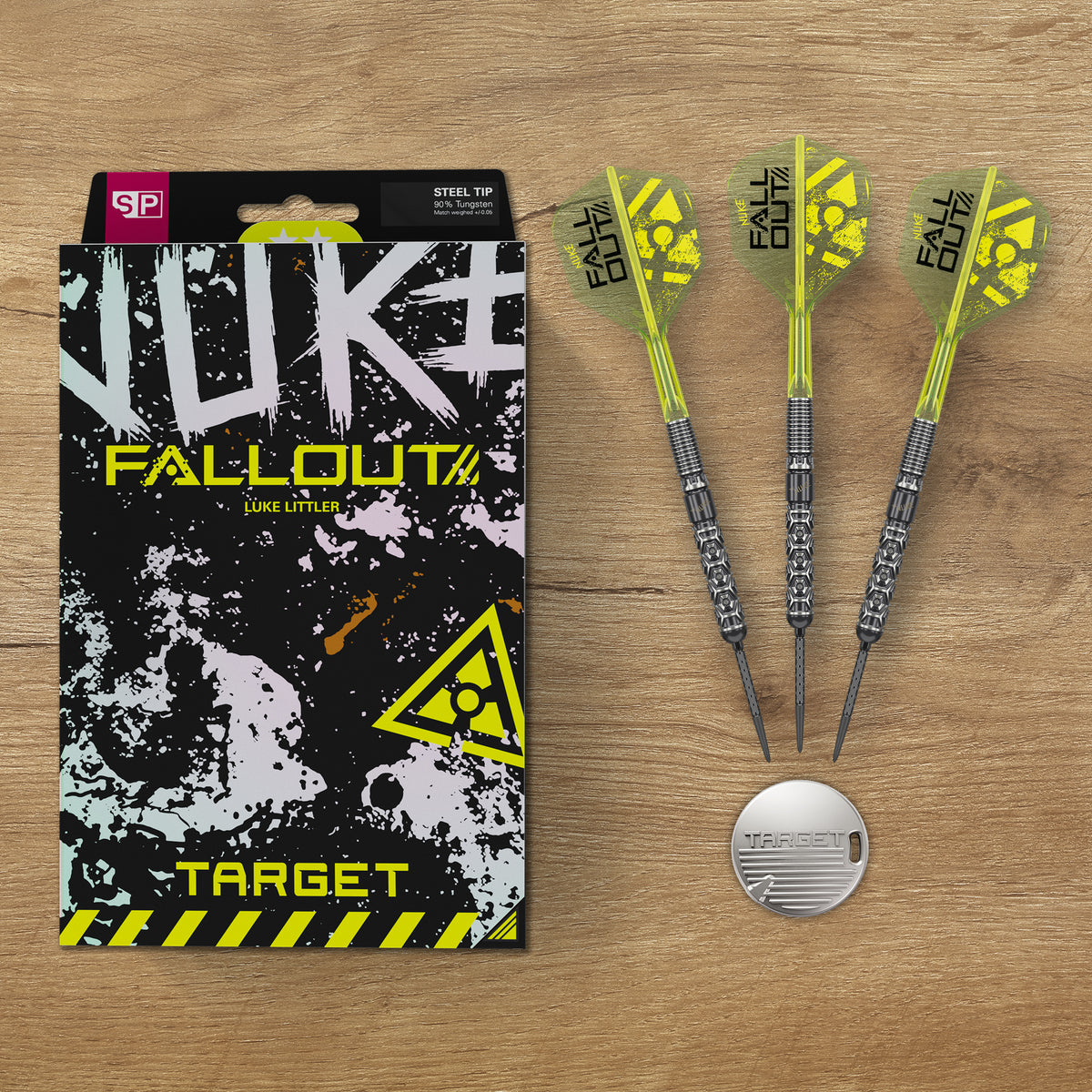 Target Luke “The Nuke” Littler Fallout 90% Tungsten SP Steel Tip Darts