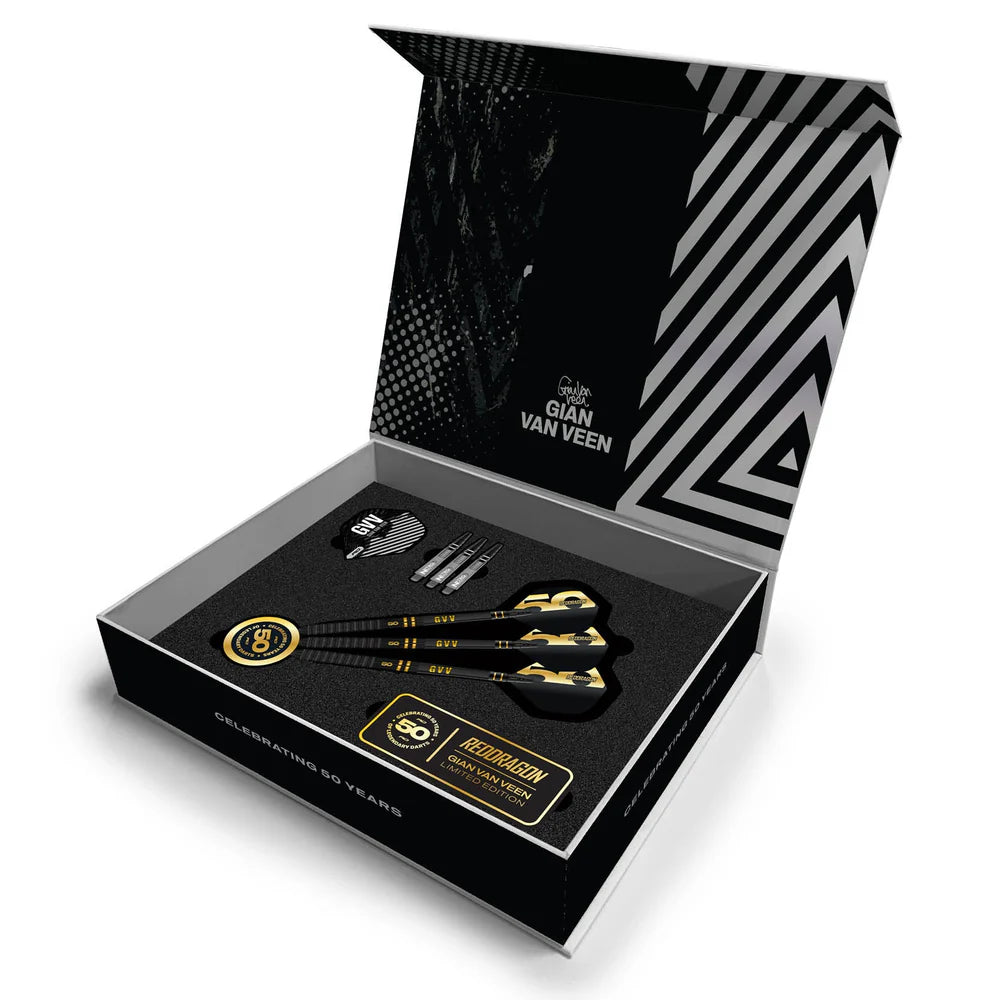 Red Dragon Gian van Veen 50-Year Limited Edition 90% Tungsten Darts
