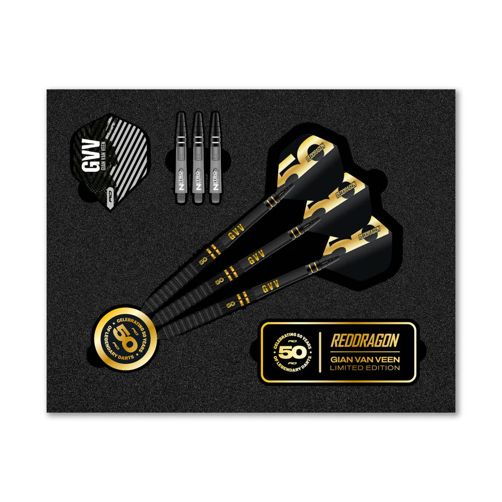 Red Dragon Gian van Veen 50-Year Limited Edition 90% Tungsten Darts