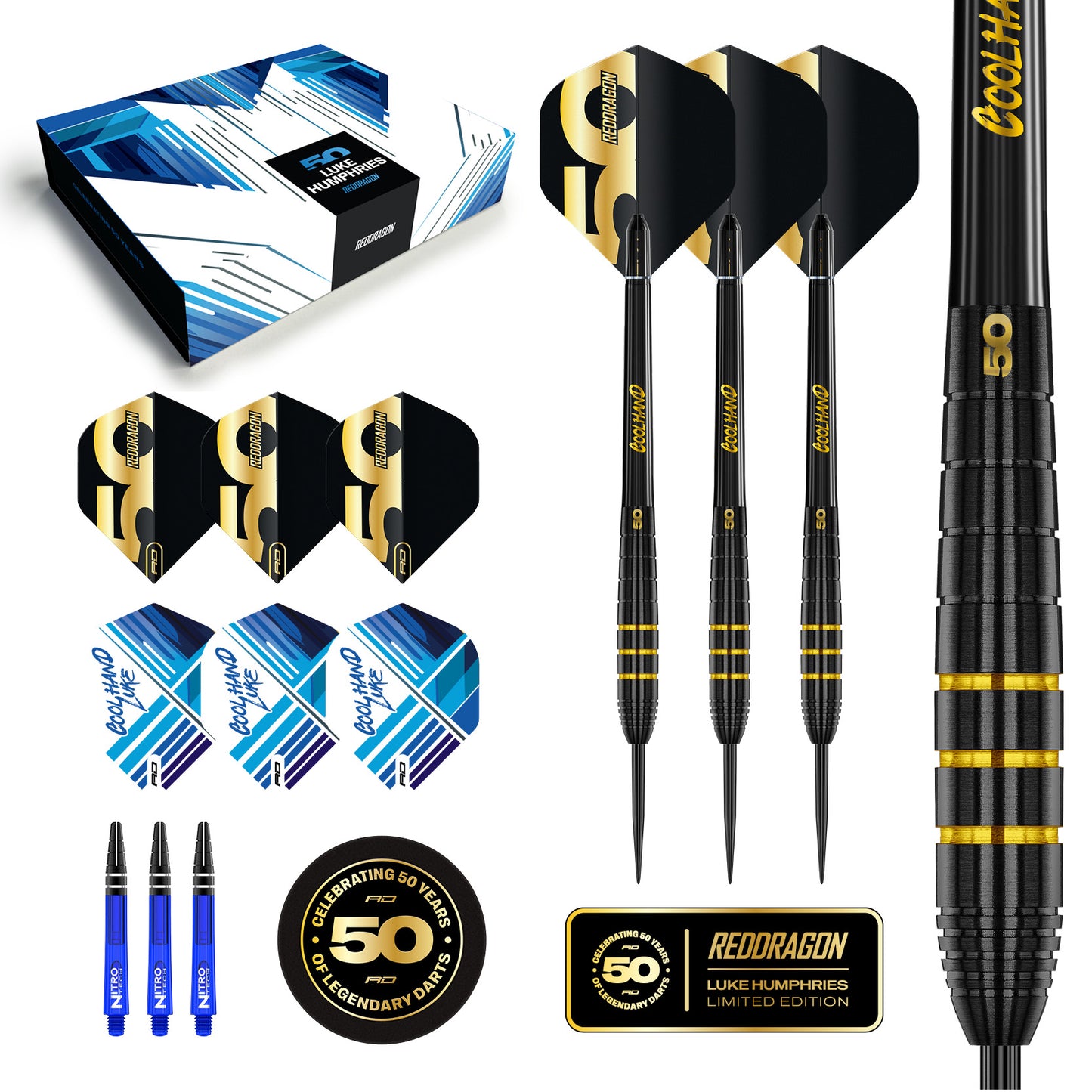 Luke Humphries 50 Year Anniversary Limited Edition 90% Tungsten Darts