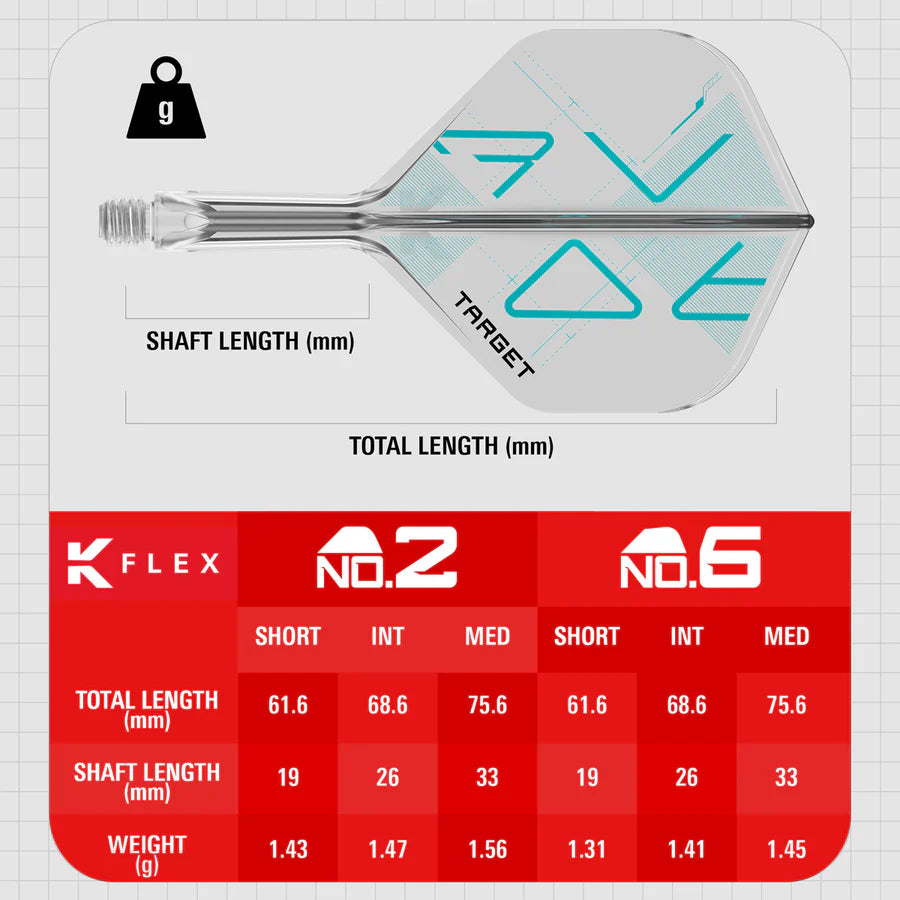 Target K-Flex Rove No2 Integrated Dart Flights