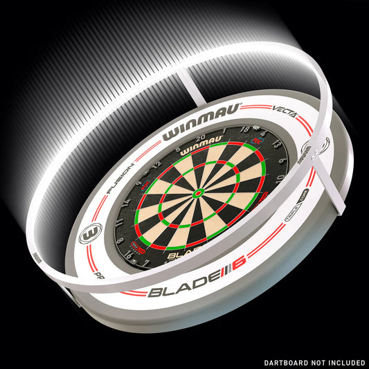 Winmau Plasma Ice Dartboard Light & Grey/White Pro-Line Surround Bundle