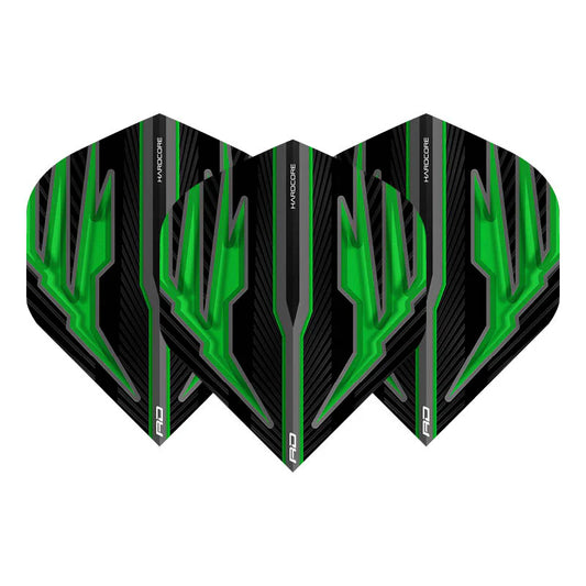 Black & Green Hardcore Radical Standard Dart Flights