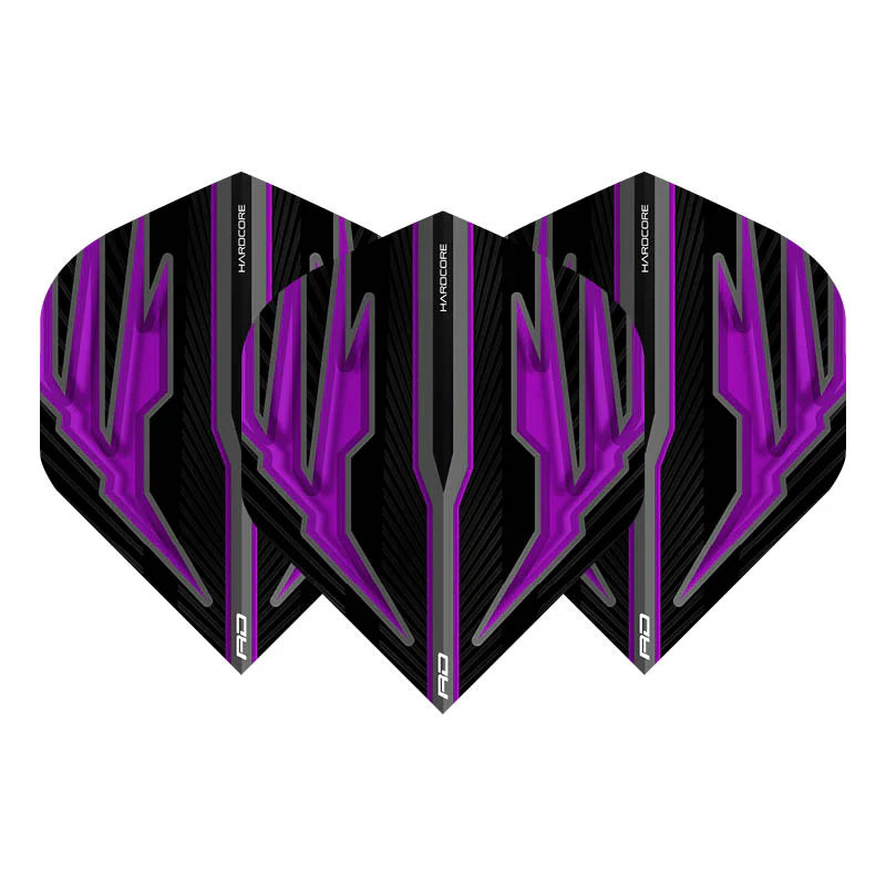 Red Dragon Black & Purple Hardcore Radical Standard Dart Flights