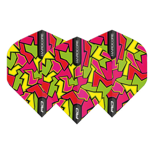 Red Dragon Hardcore Radical Red Crackle Standard Dart Flights