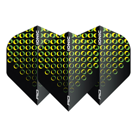 Red Dragon Hardcore Ionic Yellow Circles Standard Dart Flights