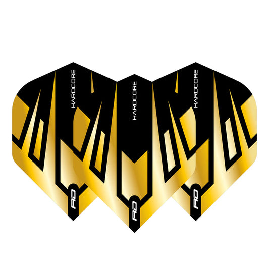 Red Dragon Hardcore Premium Gold & Black Tribal Standard Dart Flights