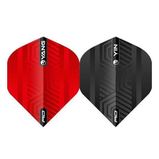 Red & Black Yin Yang Dart Flights