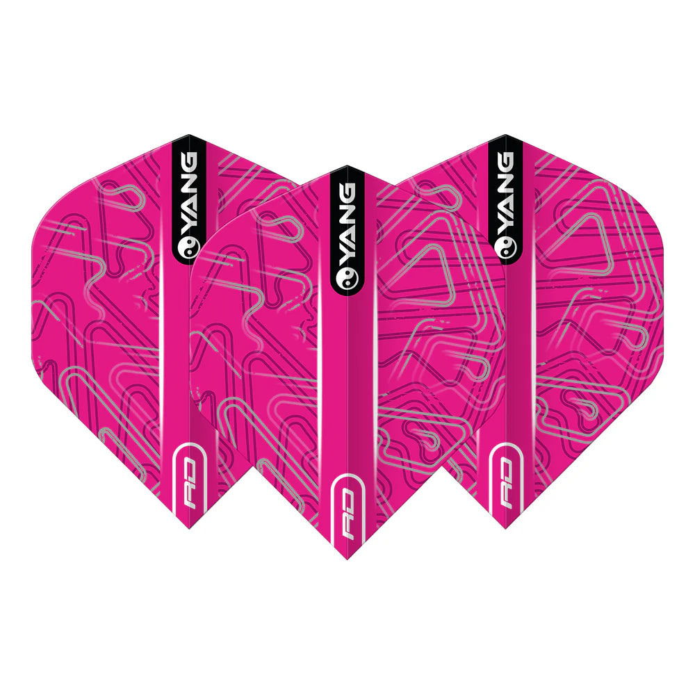 Red Dragon Black & Pink Yin Yang Standard Darts Flights