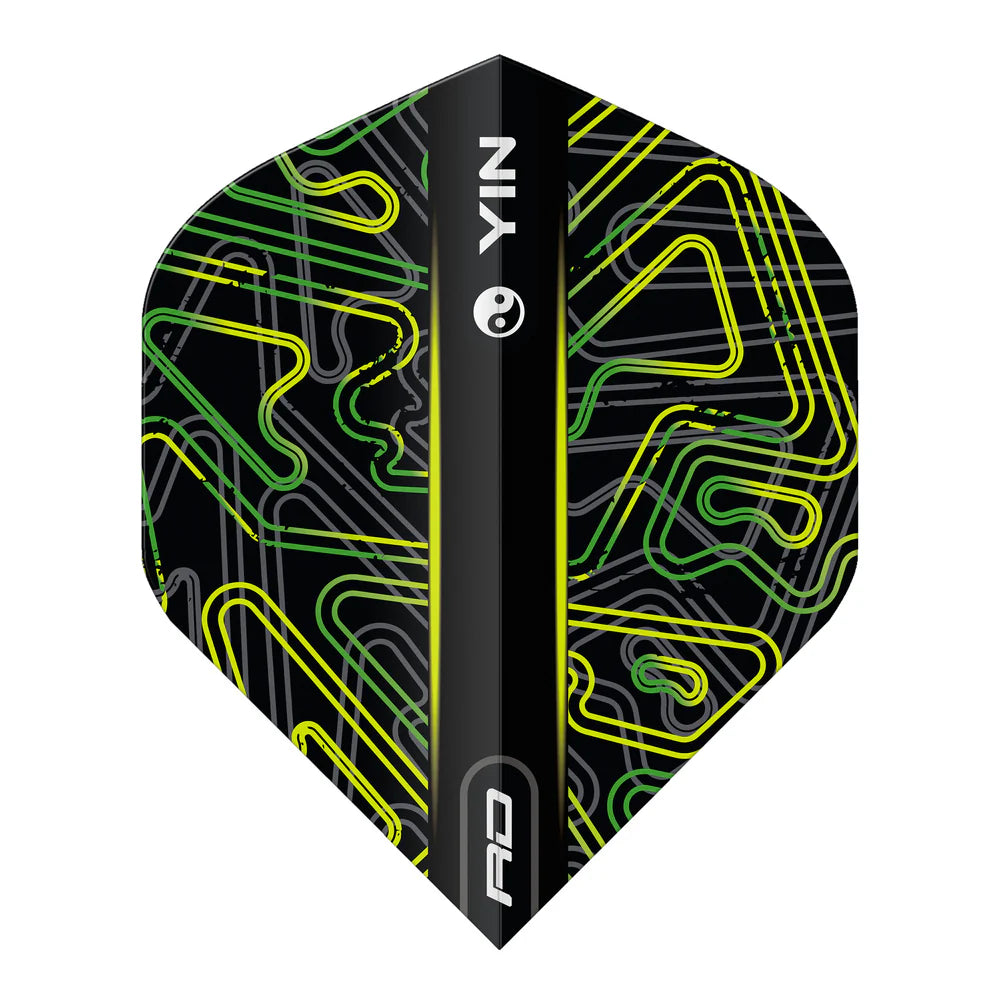 Red Dragon Yellow & Green Yin Yang Standard Dart Flights