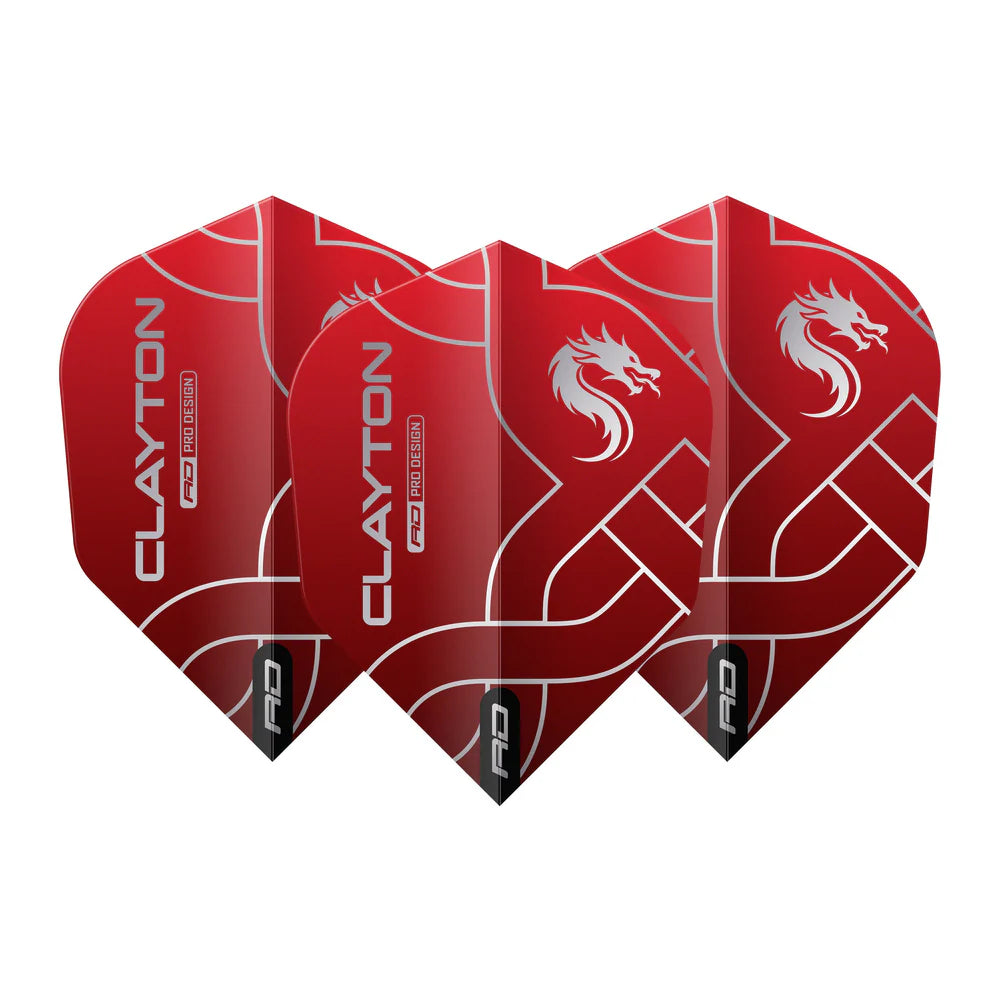 Jonny Clayton Red & Black No.6 Darts Flights