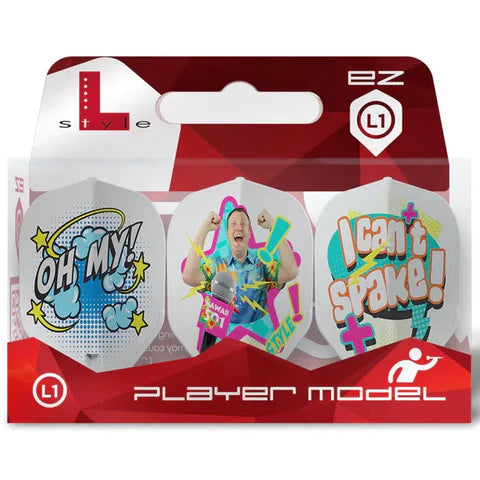 L-Style Wayne Mardle L1 EZ White Darts Flights
