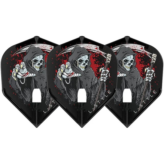 L Style L3 Pro Flights Adam Stella V1 Black with Grim Reaper Design Black