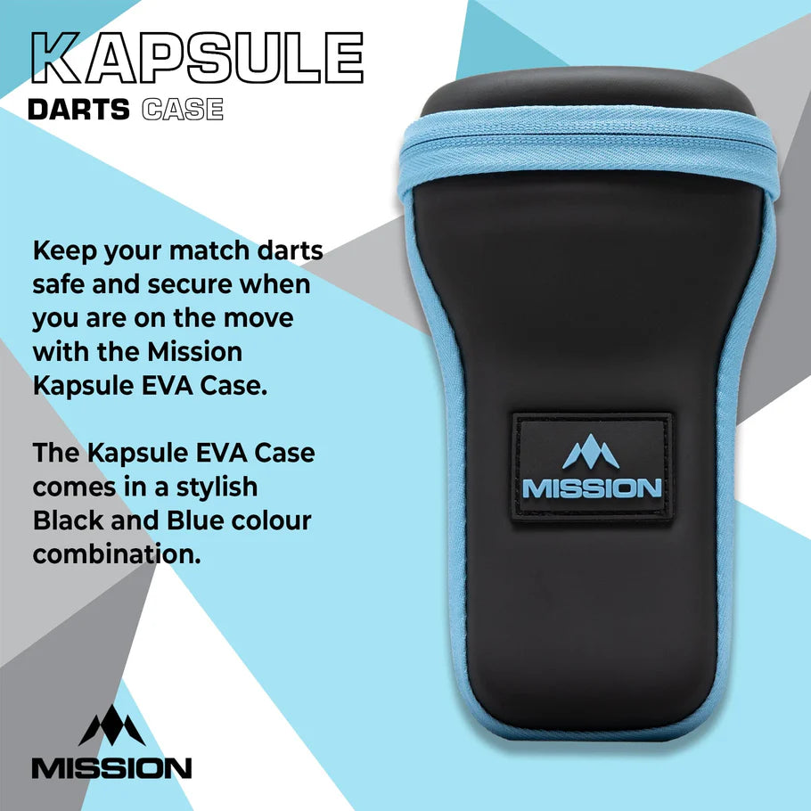 Mission Kapsule Darts Case - Black & Blue