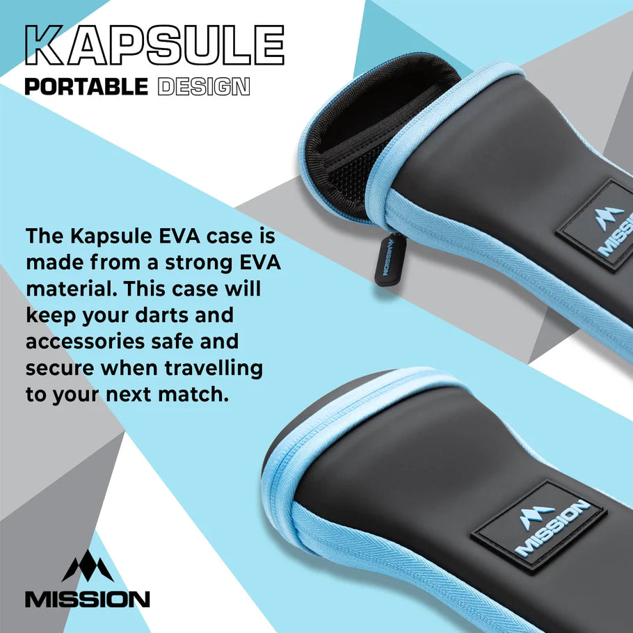 Mission Kapsule Darts Case - Black & Blue