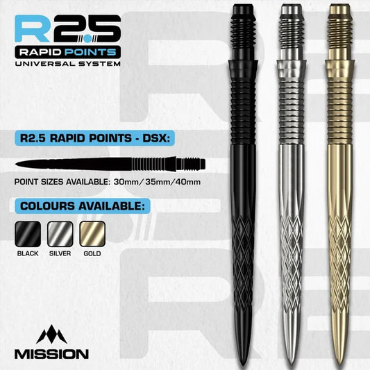 Mission R2.5 Rapid Dart Points - DSX