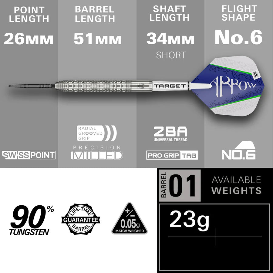 Shane McGuirk 90% Tungsten Swiss Point Darts