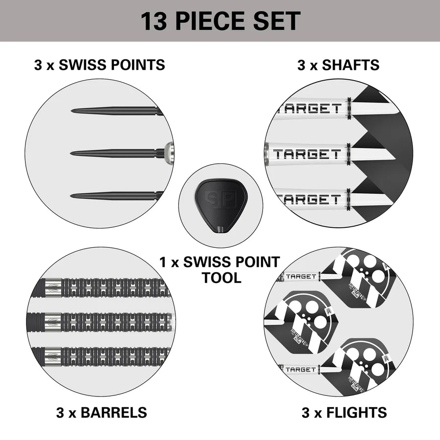 Chris Dobey Hollywood Action 90% Tungsten Swiss Point Darts
