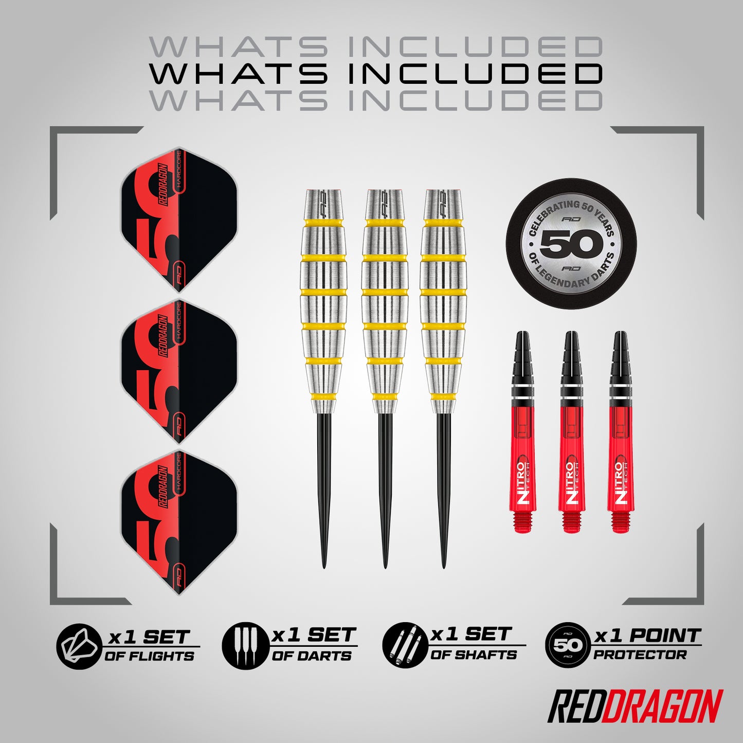 Red Dragon Chunky Stumpy 3 85% Tungsten Darts