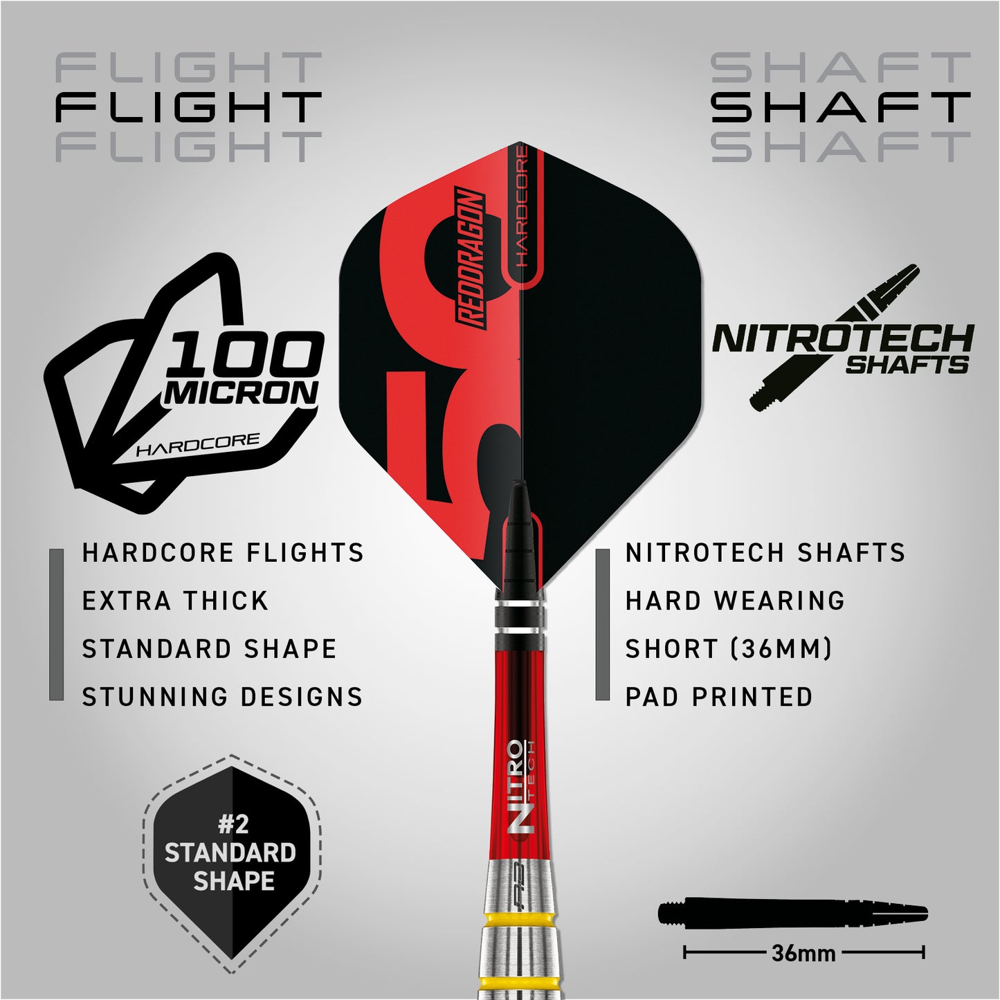 Red Dragon Chunky Stumpy 3 85% Tungsten Darts