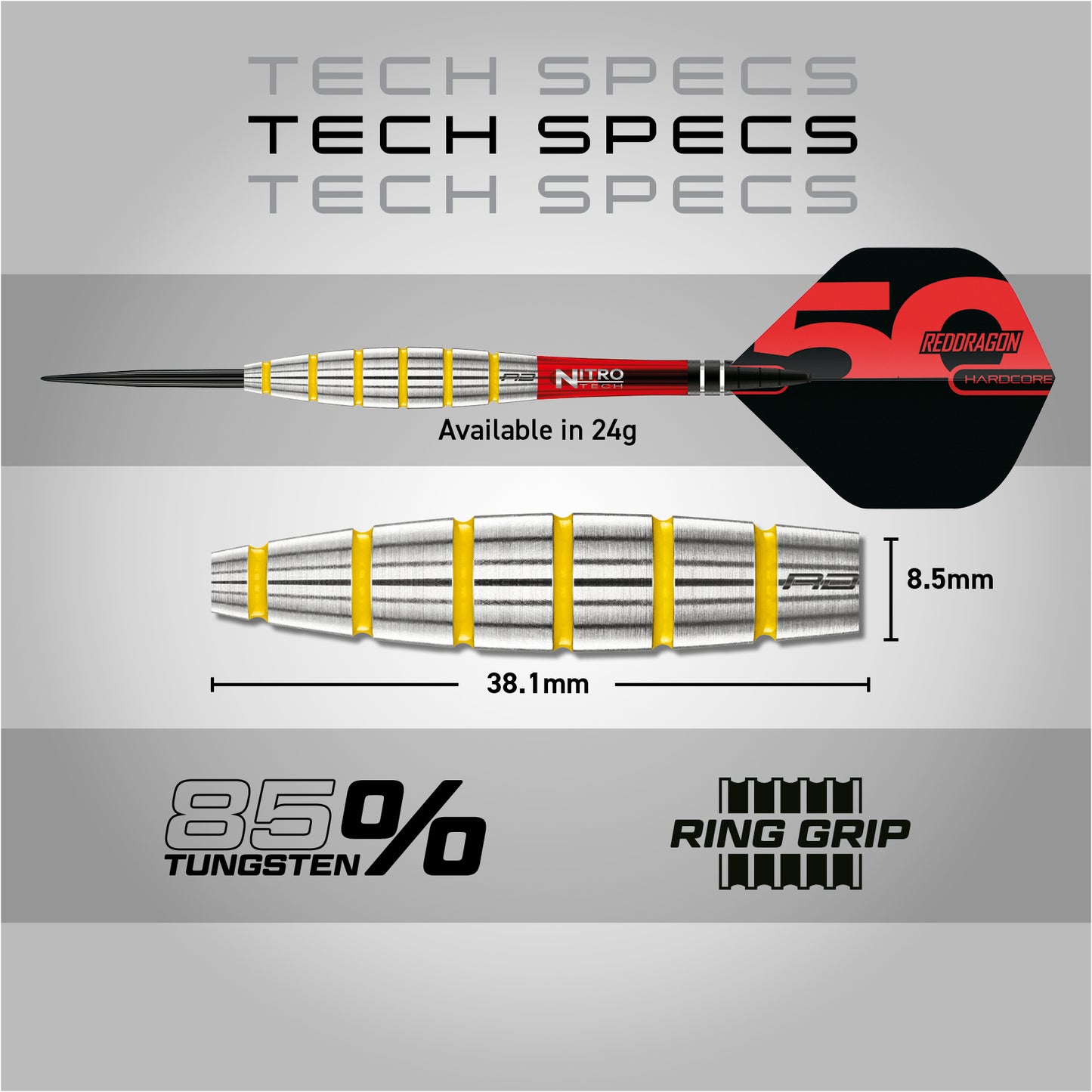 Red Dragon Chunky Stumpy 3 85% Tungsten Darts