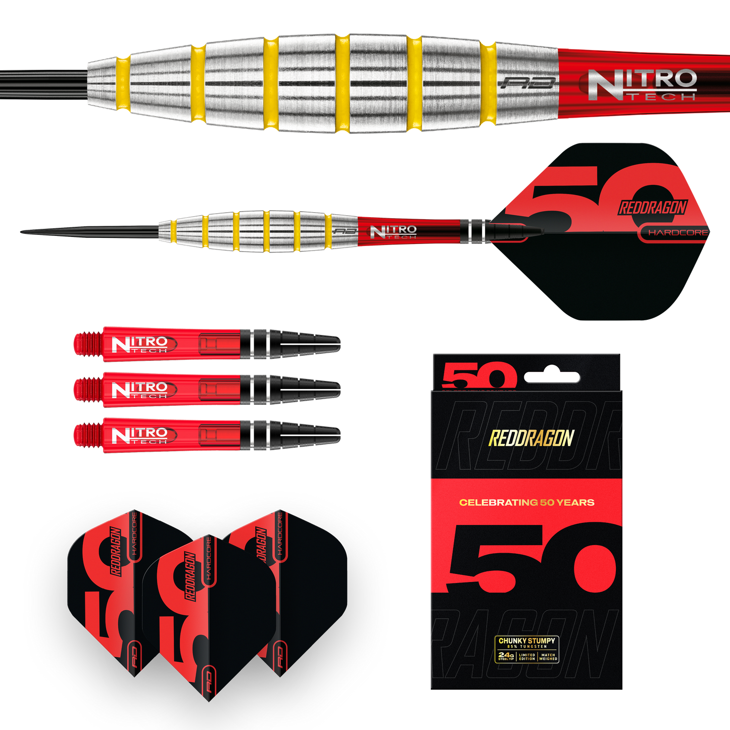 Red Dragon Chunky Stumpy 3 85% Tungsten Darts