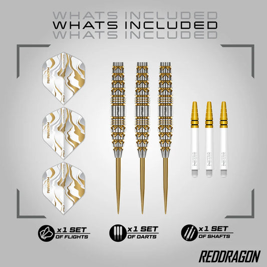 Red Dragon Paradym Gold Torpedo 90% Tungsten Steel Tip Darts