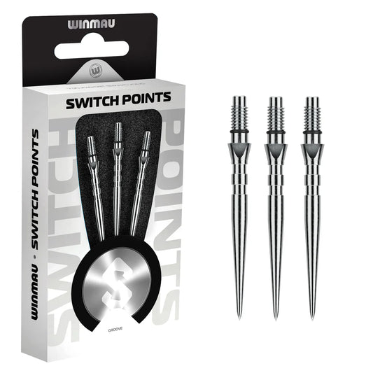 Winmau Switch Points Silver Grooved