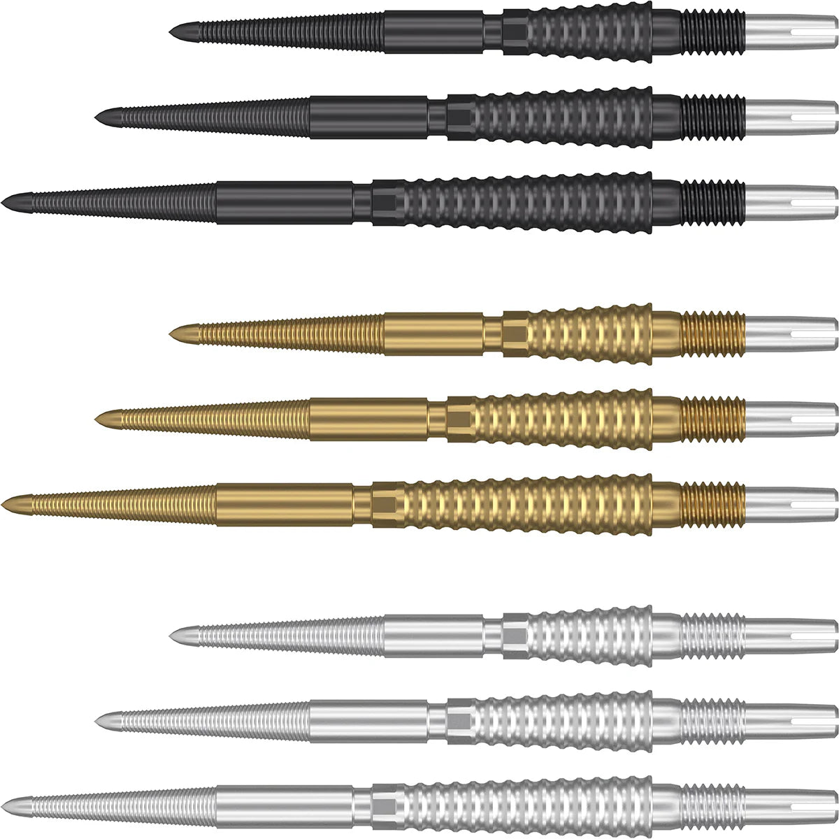 Target Darts Swiss Point Storm Diamond Tips - 3 Pack Black 30mm Interchangeable Steel Dart Points