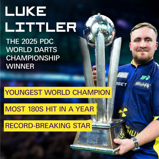 Luke Littler World Champion Edition Dartboard and Surround Bundle