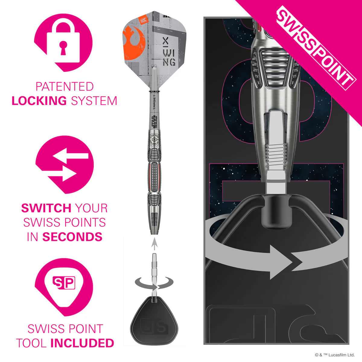 STAR WARS™ | Target X Wing 90% Tungsten Steel Tip Darts