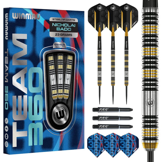 Winmau Team 360 Nico Bado 90% Tungsten Signature Darts