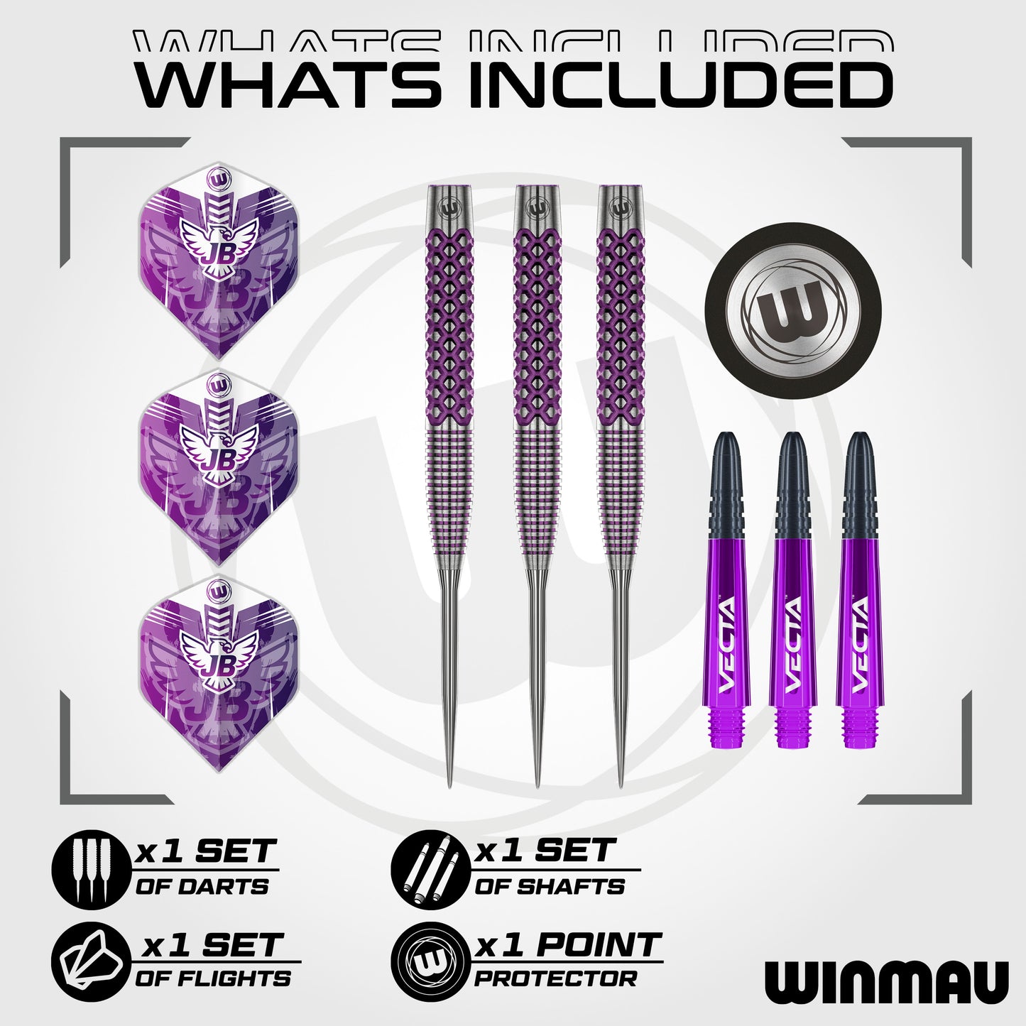 Winmau John Brown 90% Tungsten Steel Tip Darts
