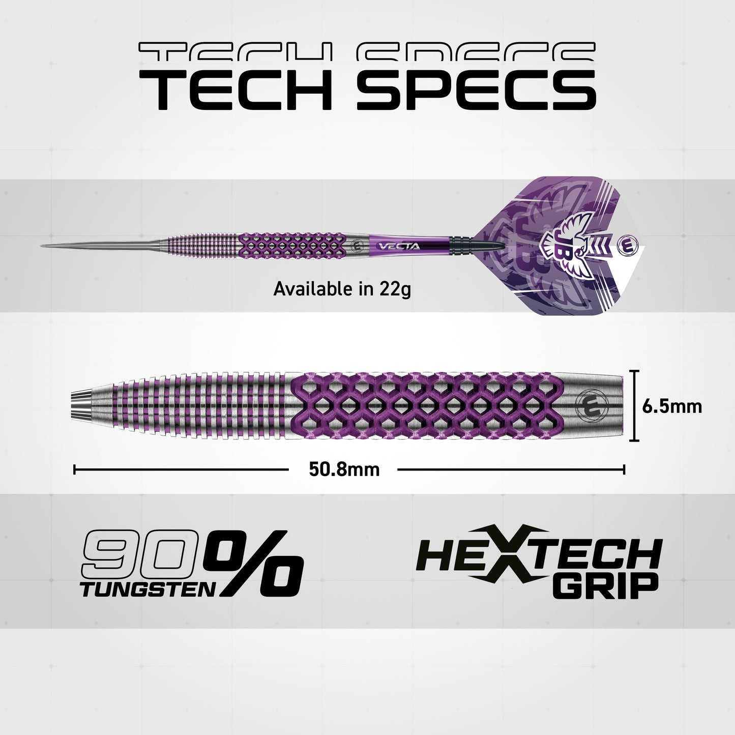 Winmau John Brown 90% Tungsten Steel Tip Darts