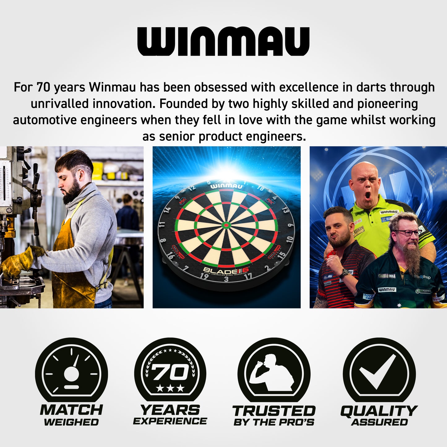 Winmau John Brown 90% Tungsten Steel Tip Darts