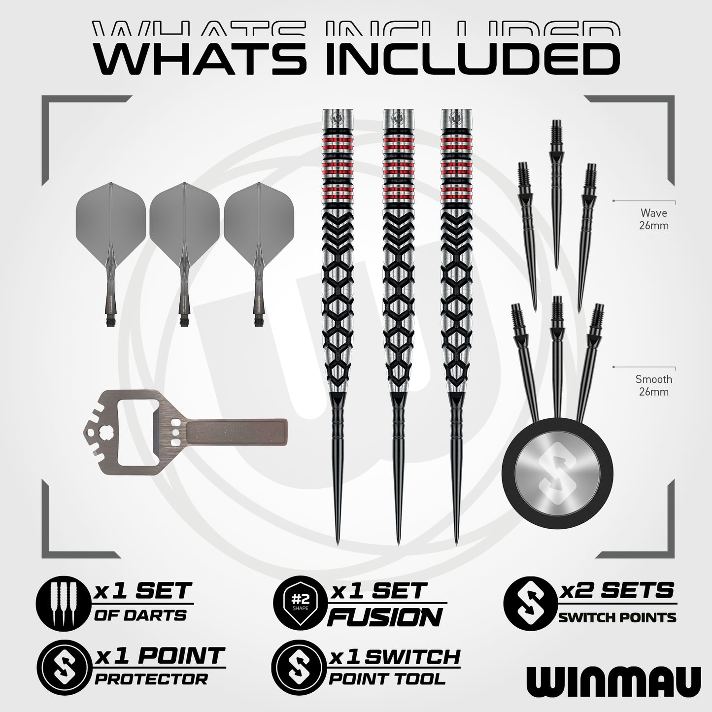 Winmau Fornax Tapered 90% Tungsten Switch Point Darts