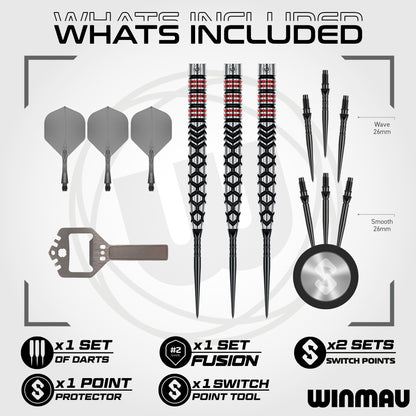 Winmau Fornax Tapered 90% Tungsten Switch Point Darts