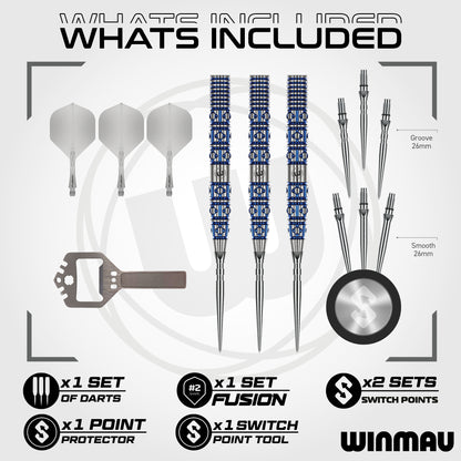 Winmau Lunaris Tapered 90% Tungsten Switch Point Darts