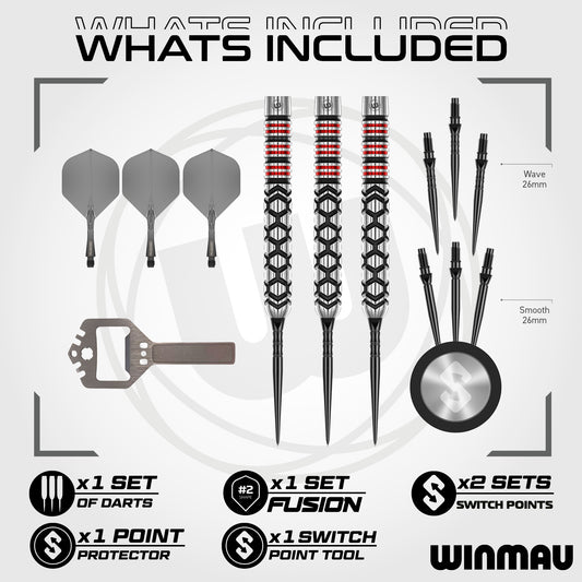 Winmau Fornax Parallel 90% Tungsten Switch Point Darts