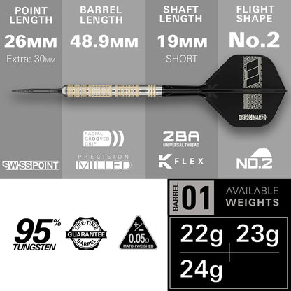 Target Dimitri Van den Bergh 95K 95% Tungsten Swiss Point Darts