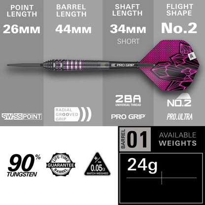 Target Lorraine Winstanley G2 90% Tungsten Swiss Point Darts