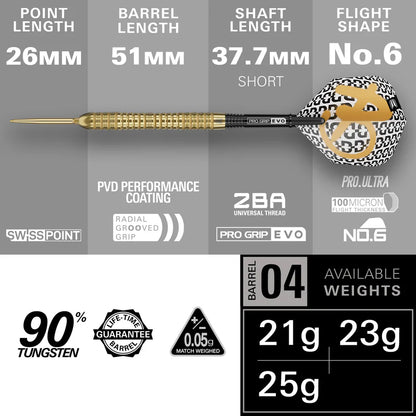 Target Bolide Envy 04 90% Tungsten SP Steel Tip Darts