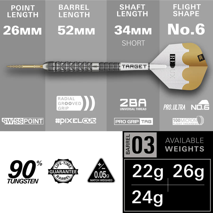Target Redux 03 90% Tungsten Swiss Point Darts