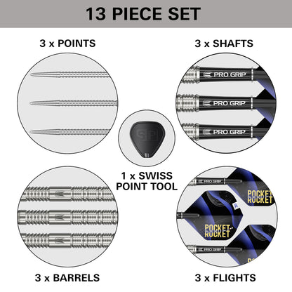 Target Justin Hood G1 90% Tungsten SP Steel Tip Darts