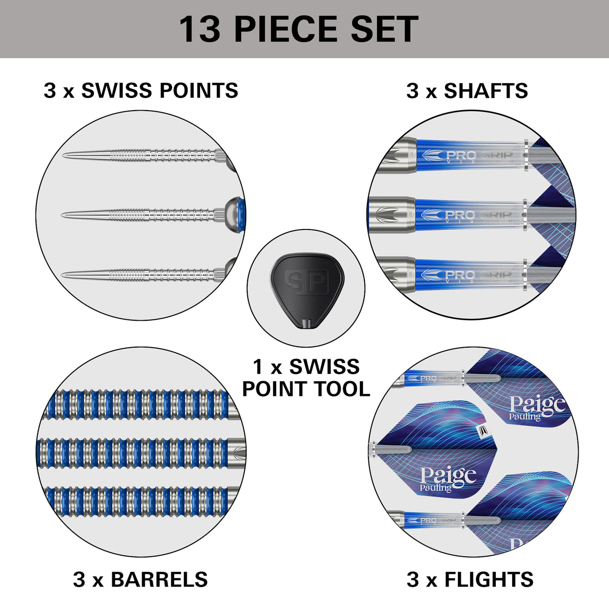 Target Paige Pauling G1 90% Tungsten SP Steel Tip Darts