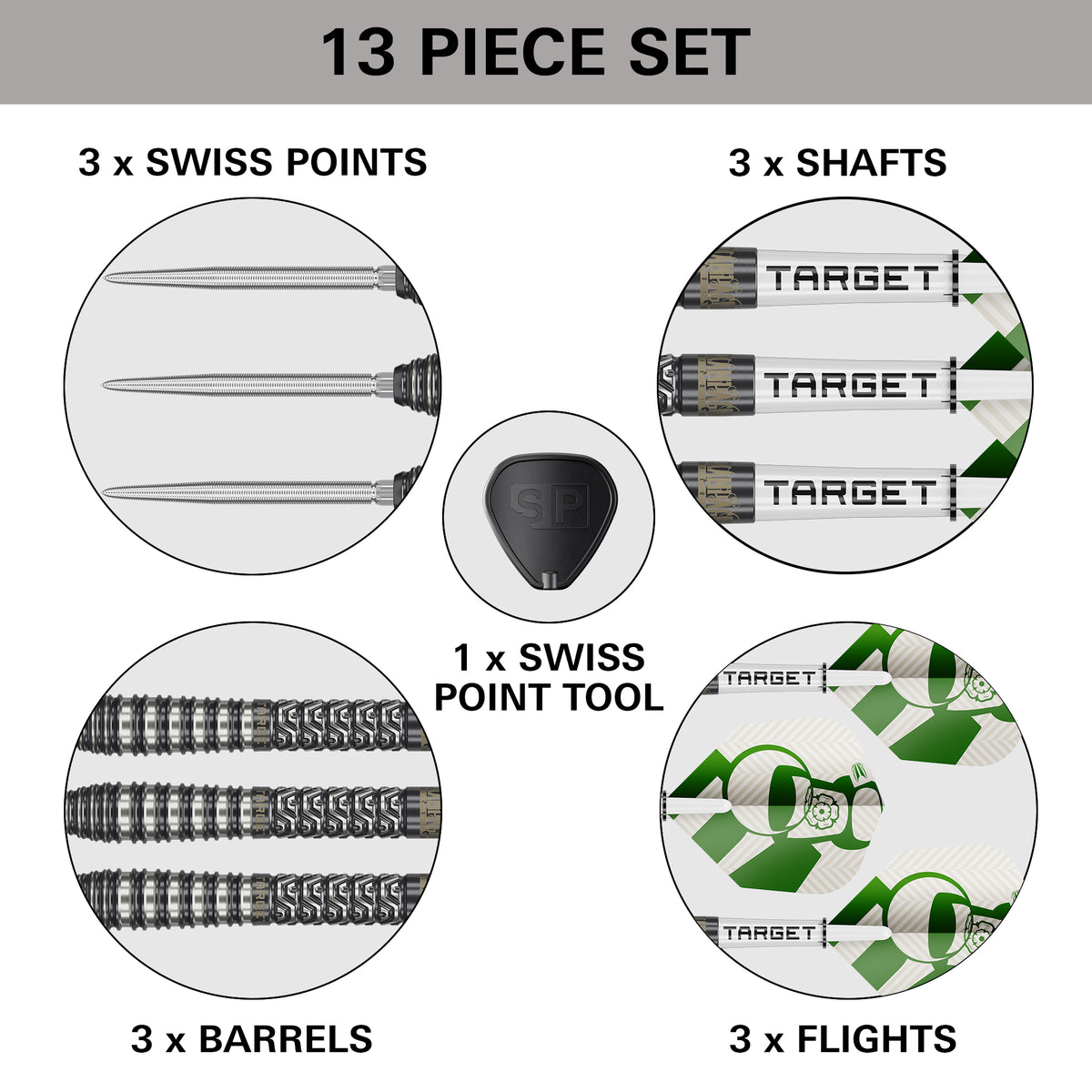 Target Charlie Manby G1 95% Tungsten SP Steel Tip Darts