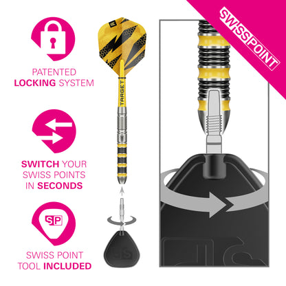 Target Buzz 01 90% Tungsten SP Steel Tip Darts