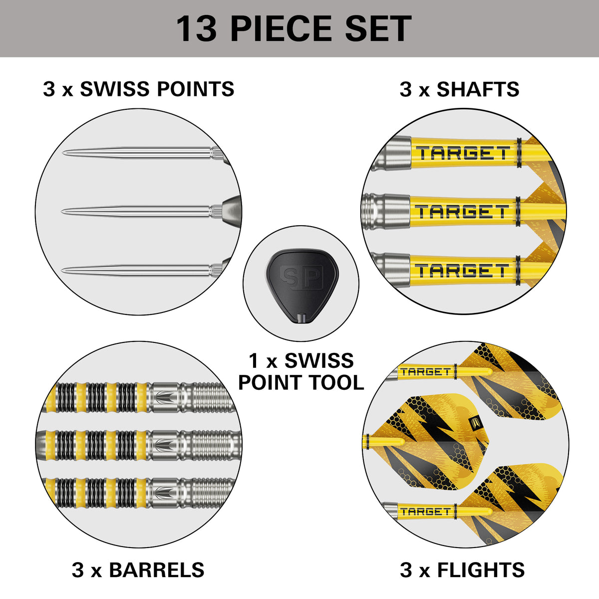 Target Buzz 01 90% Tungsten SP Steel Tip Darts