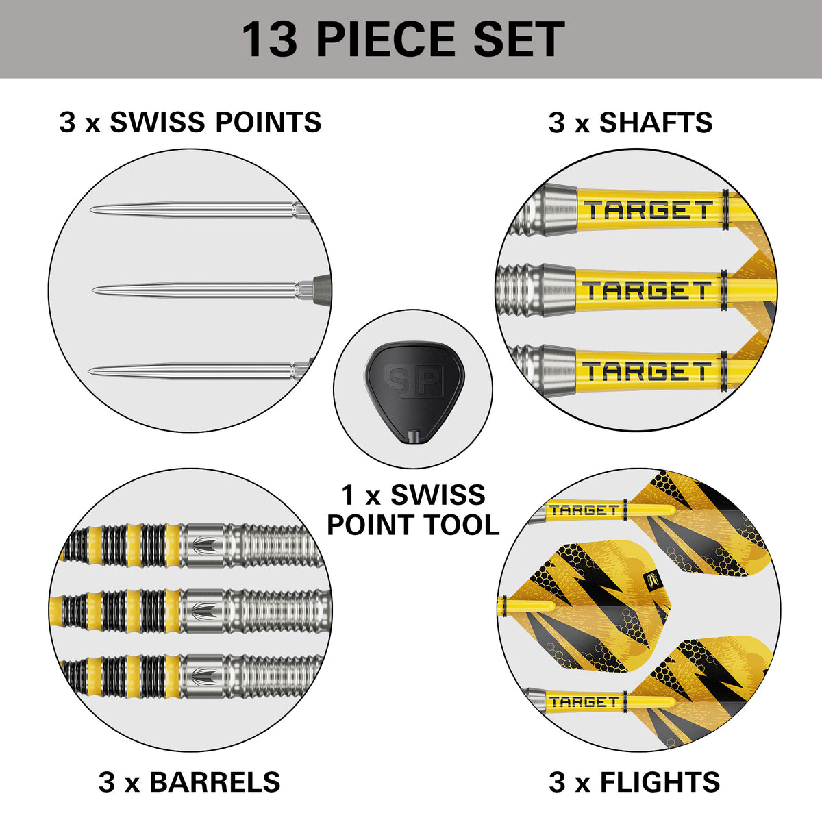Target Buzz 03 90% Tungsten SP Steel Tip Darts
