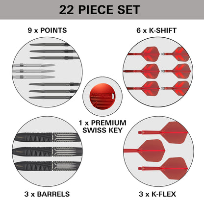 Target Shift 90% Tungsten SP Steel Tip Darts